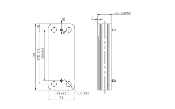 Теплообменник ГВС (20 пластин) Baxi (аналог Zilmet 17B2072000) — изображение 2