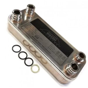 Теплообменник ГВС 12 пластин Vaillant Turbomax Pro/ Plus, Atmomax Pro/ Plus (аналог 065131, 065110, 0020073795)