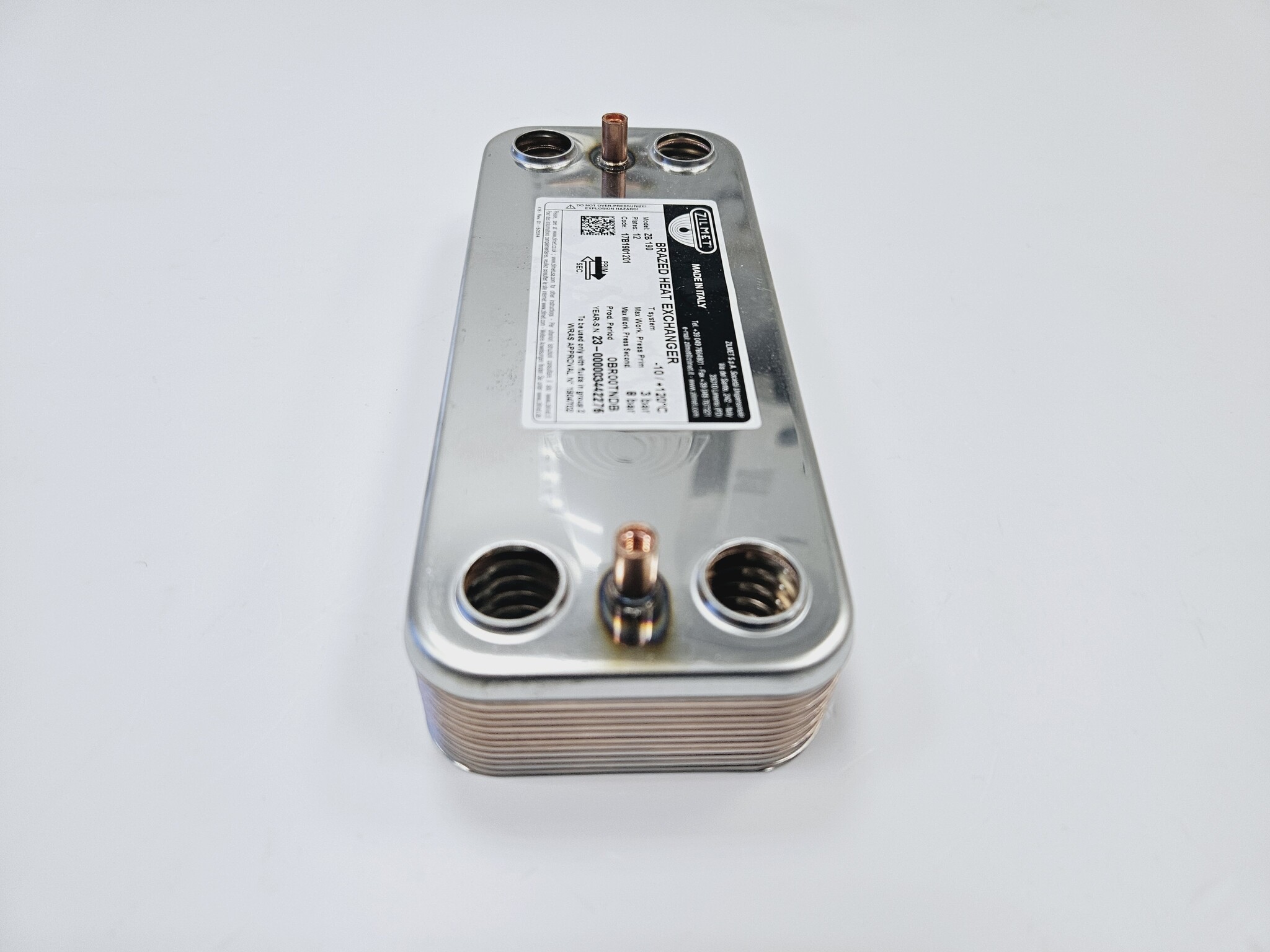 Теплообменник ГВС Beretta Super Exclusive, City, Mynute 24kw R8036 12 пластин (Zilmet 17B1901201)