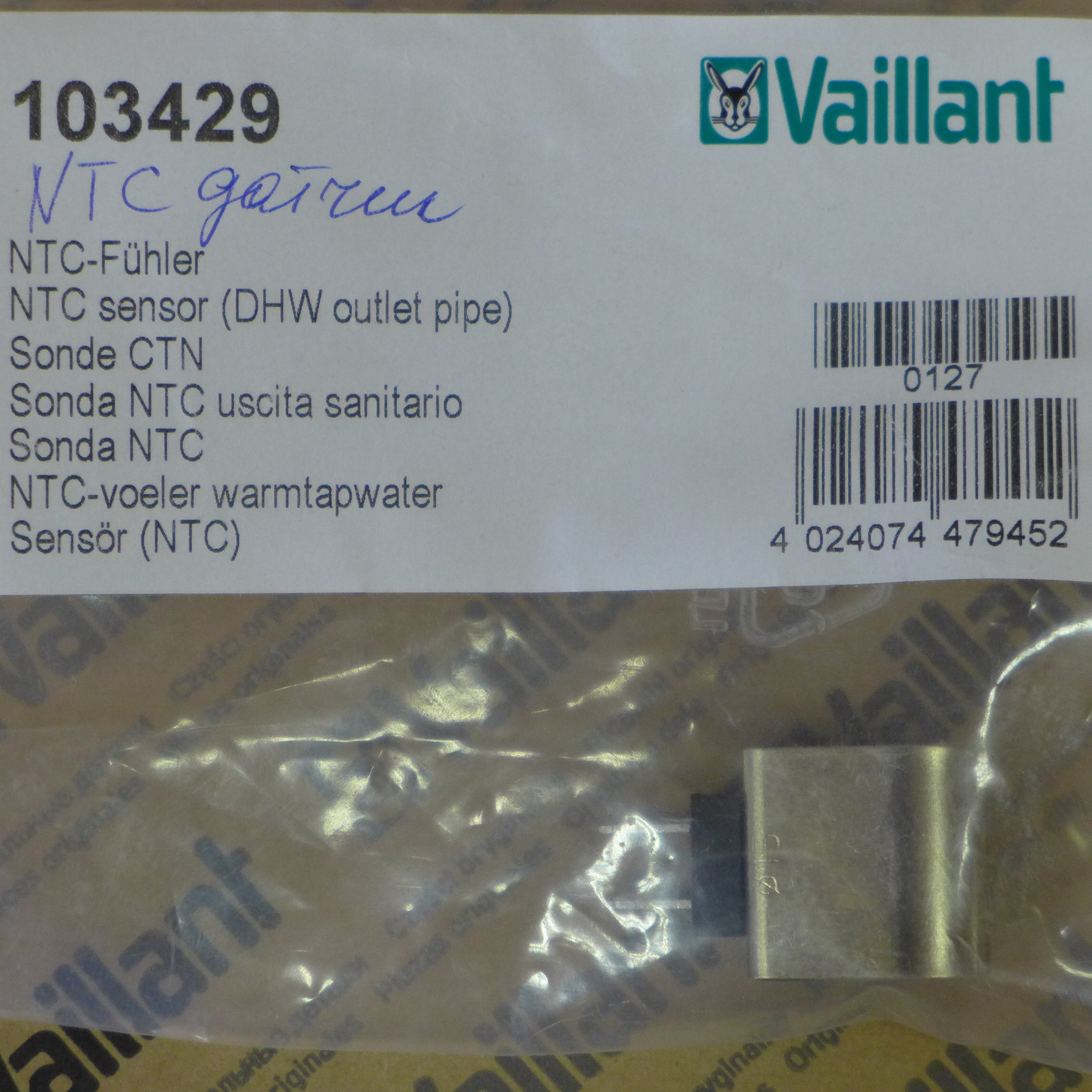 Датчик NTC накладной Vaillant AtmoTEC, TurboTEC, EcoTEC 103429 (0020014160; S57042) — изображение 3