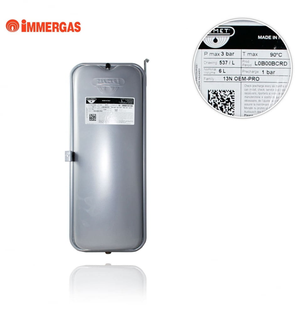 Бак расширительный Zilmet 6 л 3/8 с боковым креплением Immergas (13N0000623) — изображение 5