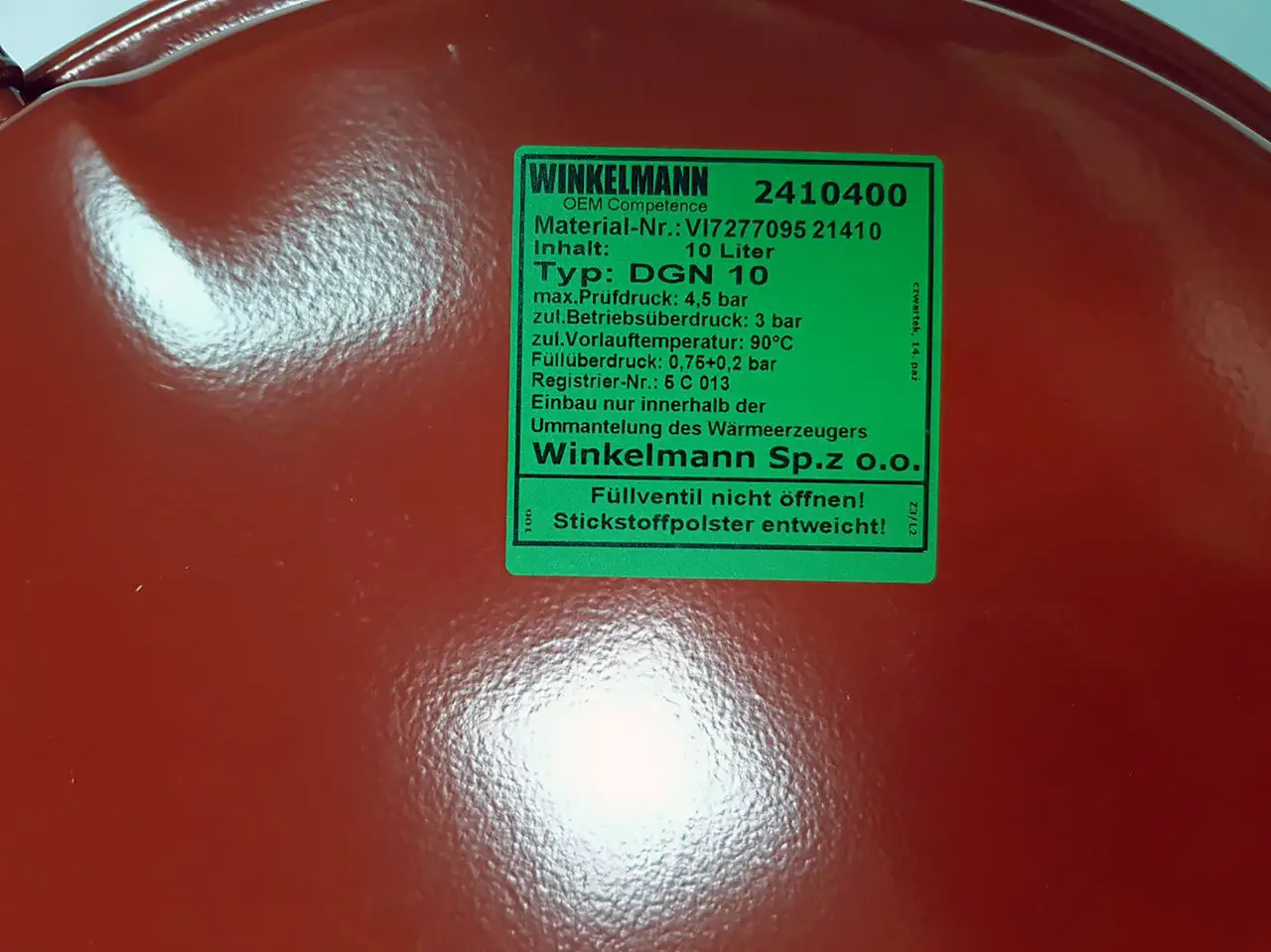 Бак расширительный 10 литров 1/2″ Viessmann Vitopend WH1B 13 — 30 кВт 7825500 — изображение 4