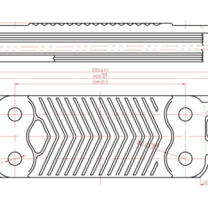 Теплообменник ГВС 14 пластин Protherm Пантера, Гепард (аналог 0020059452)