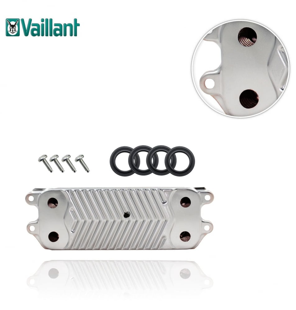 Теплообменник ГВС (19 пластин) Vaillant turboTEC Plus, atmoTEC Plus 0020038572 (старый код 178973) — изображение 2