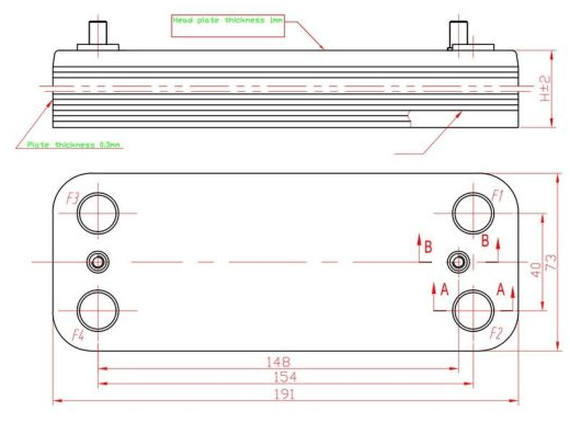 Теплообменник ГВС (12 пластин) Beretta City 24 CAI/CSI (аналог R8036)