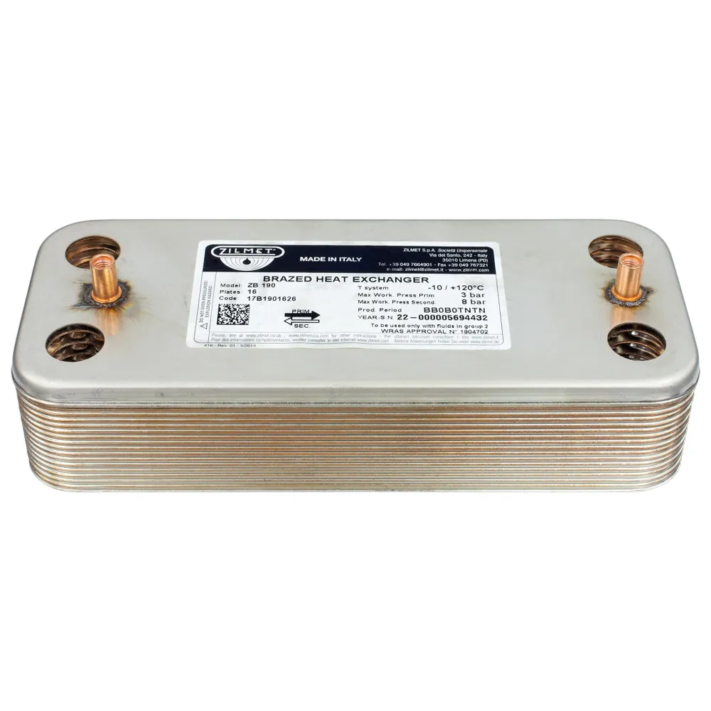 Теплообменник ГВС Zilmet 17B1901600 (16 пластин) Ariston UNO 995945 — изображение 5