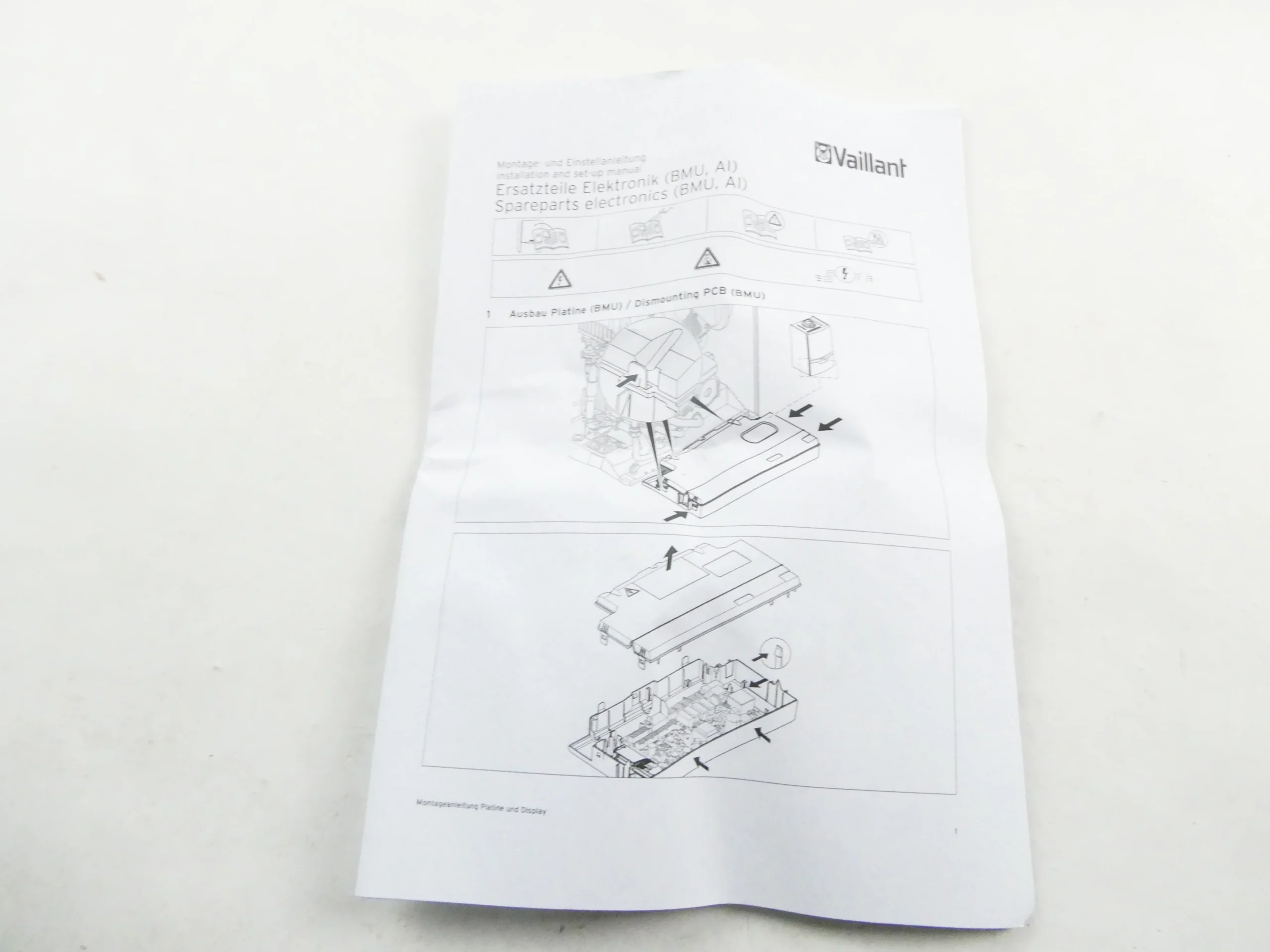 Плата дисплея Vaillant ecoTEC Plus 5-3, ecoEURO/5 plus 0020136628 (после 2012 года) (аналог 0020136629) — изображение 2