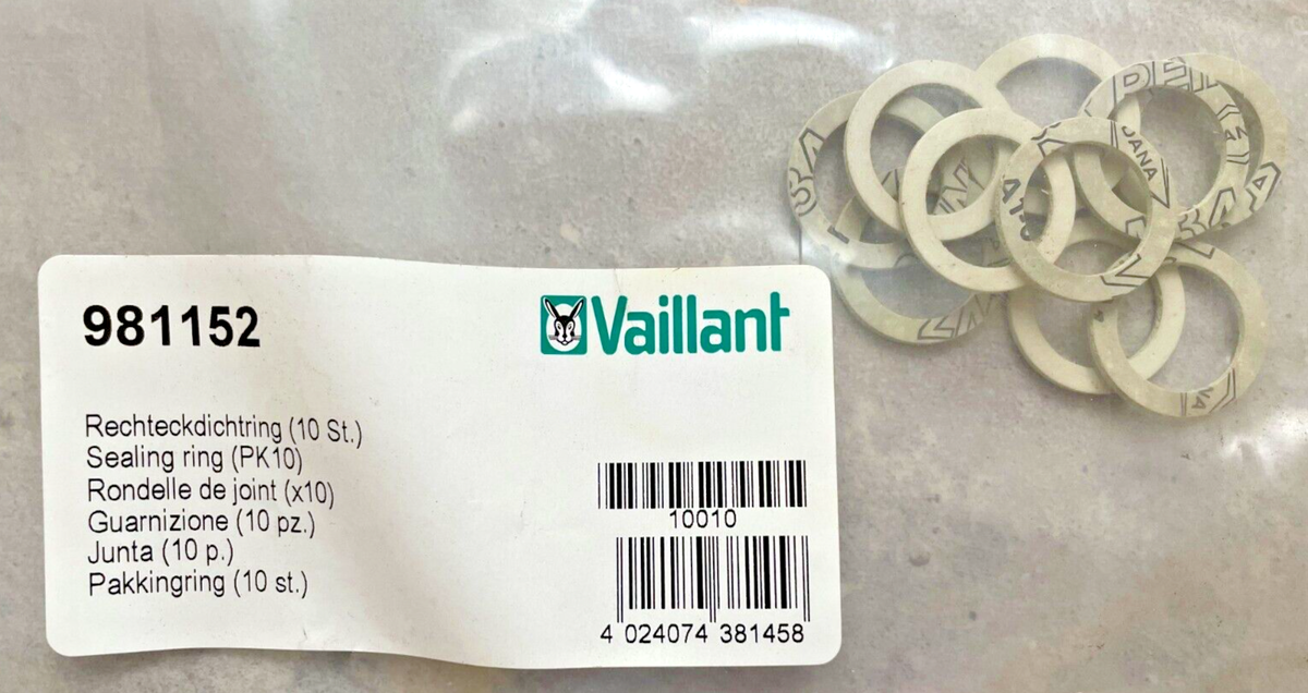 Уплотнительное кольцо (17 x 24 x 1,5 мм) ГВС 10шт. Vaillant Max Pro-Plus 981152