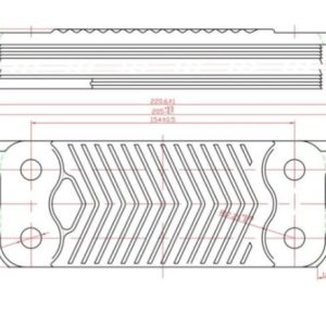 Теплообменник ГВС 16 пластин Vaillant ATMO TEC Pro, ATMO TEC Plus, TurboTEC Plus, TurboTEC Exclusiv (аналог 0020186153)