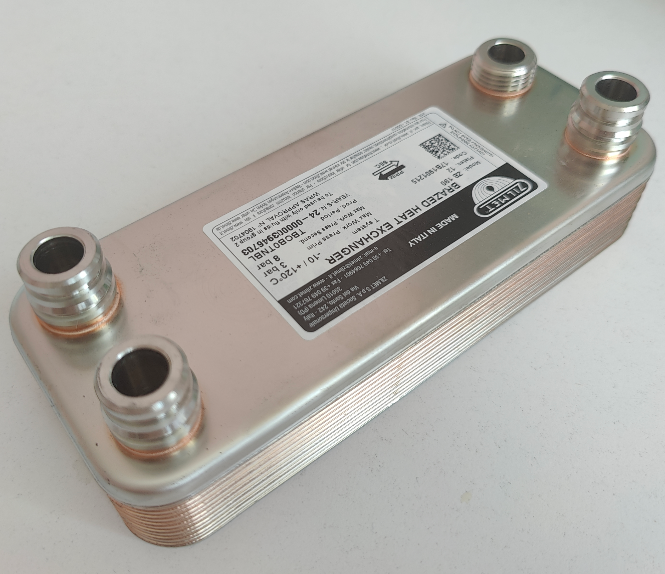 Теплообменник ГВС Zilmet 17B1901215 (12 пластин) Vaillant Turbomax Pro/ Plus, Atmomax Pro/ Plus — изображение 5