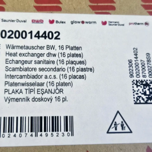 Теплообменник ГВС (16 пластин) Protherm Гепард v19, Лев v18, Пантера v18, v19 0020014402