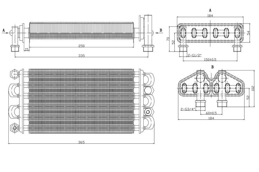 Теплообменник битермический Termet MiniTherm GCO-DP-21-13, 21-23 — изображение 3